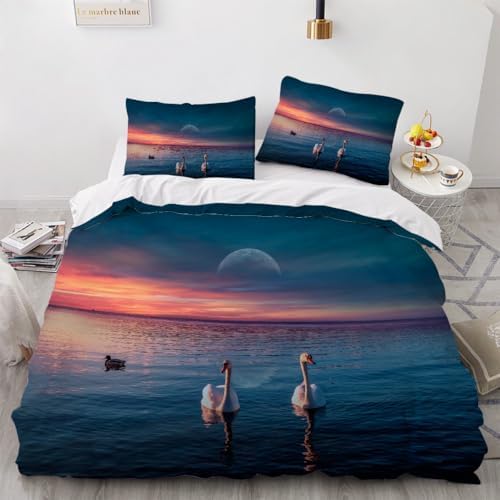 GIPNIAU Kids Duvet Cover Set California King 3 Piece