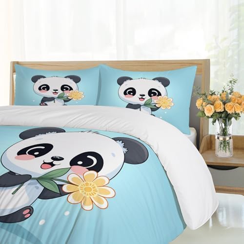 STRELEC Yellow Flower Printed Duvet Cover Set for Kids