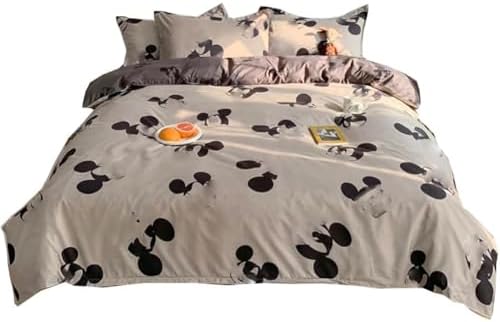 HOLY HOME Kids Duvet Cover Set 4 Piece Queen Grey