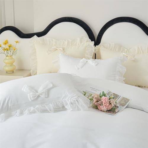 IHOUSTRIY Duvet Cover Twin Size Set with Bowtie and Zipper