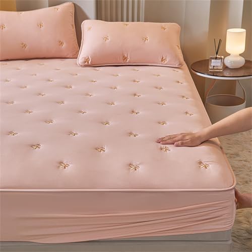 BYHIP Waterproof Mattress Protector with Deep Pocket and Fitted Sheet