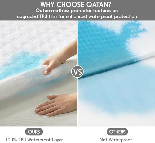 QATAN Quilted Mattress Protector Waterproof Full Size Pad
