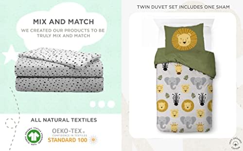 Saturday Park Safari Friends Twin Duvet Cover Set