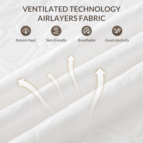 HOMLYNS LuxeHeat Queen Heated Mattress Pad with Dual Control and 10 Heat Levels