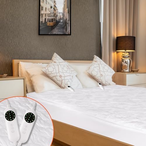 OLIFE Heated Mattress Pad Queen Size with Dual Controller