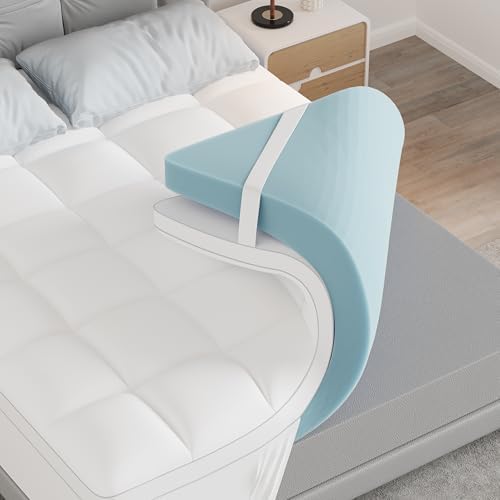 JOYRIDE SLEEP Dual Layer Mattress Topper for Hard Beds