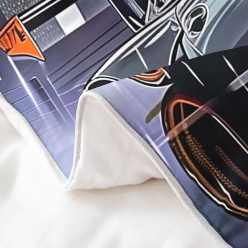 Feelyou Race Car Cotton Duvet Cover Set Twin Size