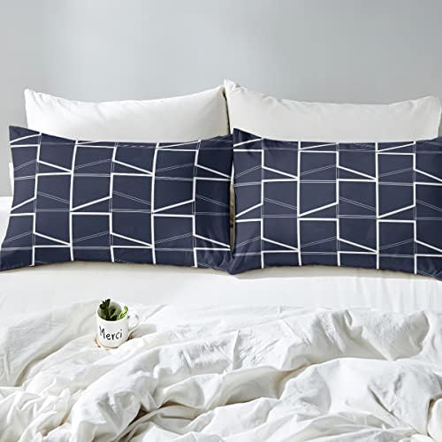 Erosebridal Navy Blue Duvet Cover Set Twin Size