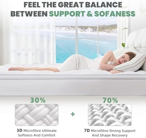 BDEUS Twin Mattress Pad 1450 GSM Four Leaf Clover Supporter