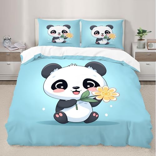 STRELEC Yellow Flower Printed Duvet Cover Set for Kids