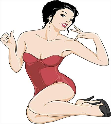 Ambesonne Pin Up Girl Duvet Cover Set California King 1