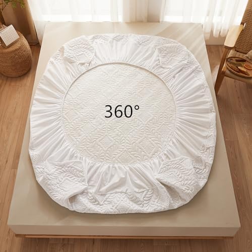 WolfaZYY Mattress Pad Fitted Sheet Protector Full Size Breathable Waterproof