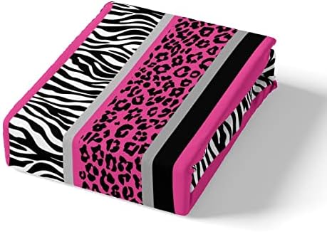 Feelyou Zebra Leopard Print Kids Bed Sheet Set 4Pcs