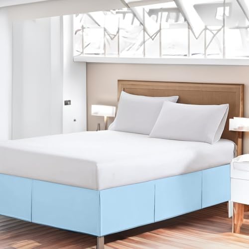 EASYCOT Queen Bedskirt 16 Inch Drop Egyptian Cotton Dust Ruffle