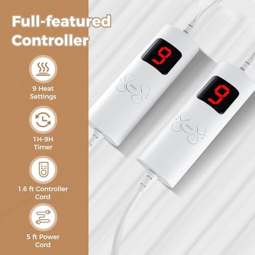 Giantex Heated Mattress Pad with Dual Controller 1