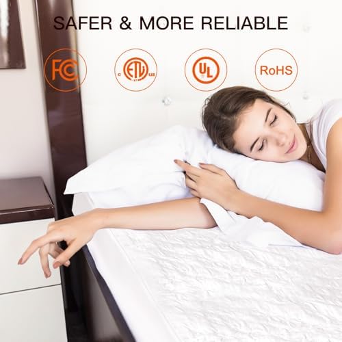 OLIFE Heated Mattress Pad Queen Size with Dual Controller