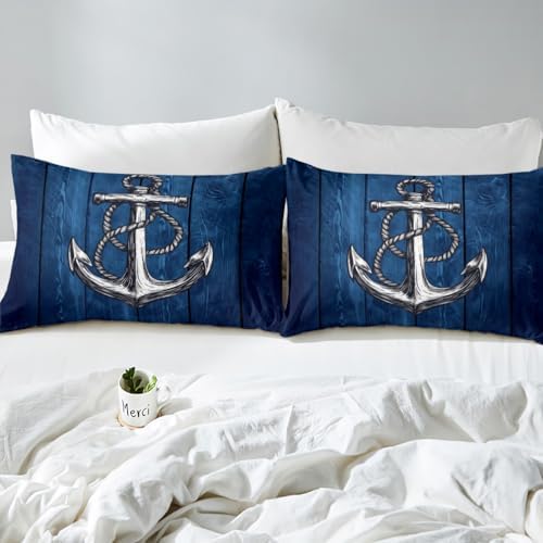 Castle Fairy Anchor Nautical Duvet Cover Set King Size