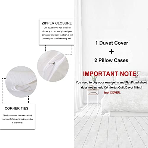 Erosebridal Cotton Marble Duvet Cover Set King Size 1