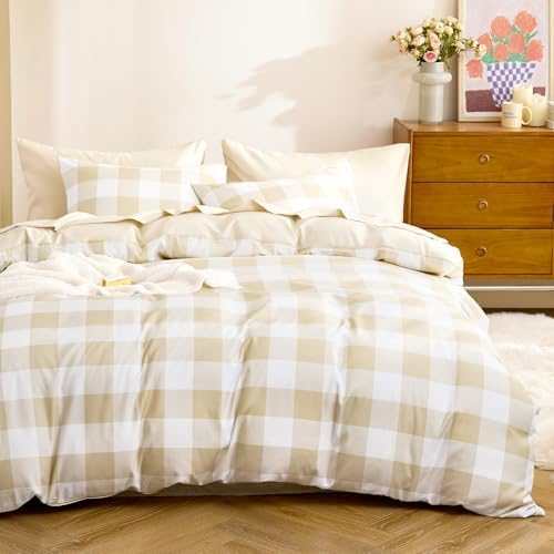 Wake In Cloud Gingham Duvet Cover Set 3-Piece King Size
