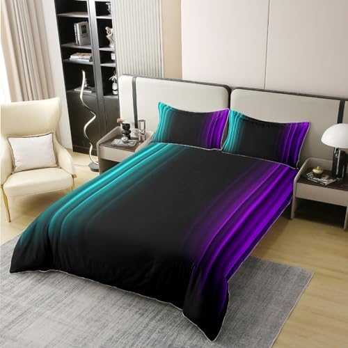 Feelyou Abstract Ombre Duvet Cover Set King