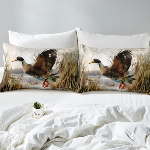 Feelyou Mallard Duck Duvet Cover Set Ultra Soft 3D Print