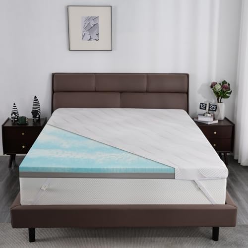 WEUP Extra Firm Mattress Topper Twin 3 Inch Cooling Gel Ice Silk Cover