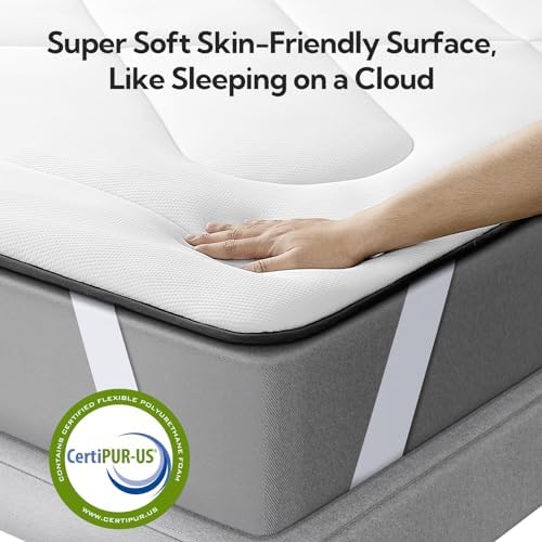 Maxzzz Full Mattress Pad with Pillow Top White
