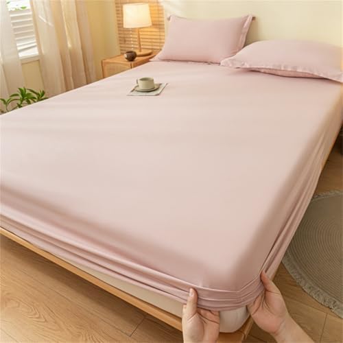 BYHIP Mattress Protector Twin Waterproof Light Pink 6-18 Inch