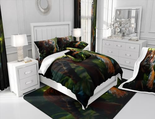 Feelyou Tiger 3D Print Duvet Cover Set