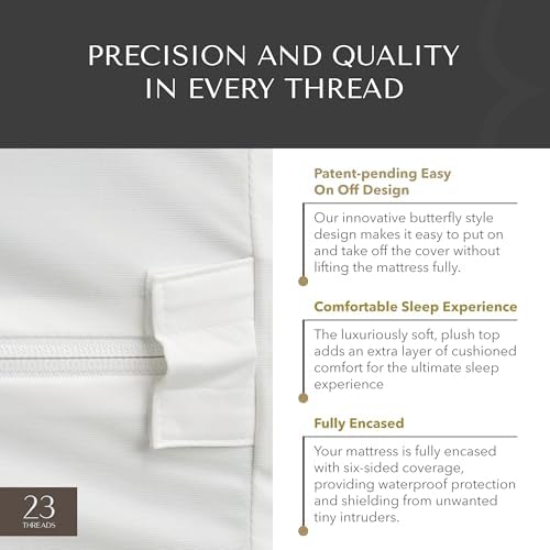 23 THREADS X162 Series Plush Mattress Encasement