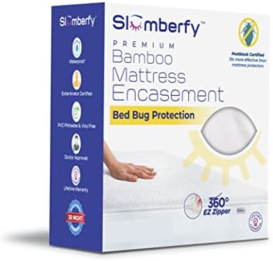 Slumberfy Twin XL Waterproof Bamboo Mattress Encasement