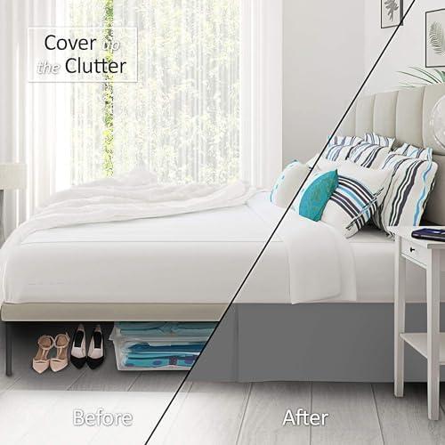 Vivacious Premium 800TC Organic Cotton Bed Skirt Grey King Size