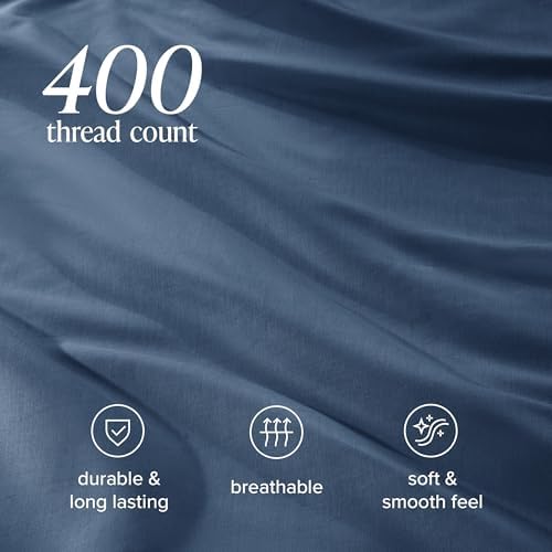 Bare Home Organic Cotton Sateen Duvet Cover Set - TwinTwin XL 400 Thread Count