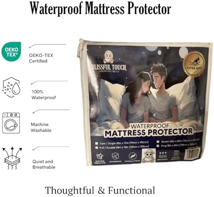 Blissful Touch Waterproof Mattress Protector Queen Size