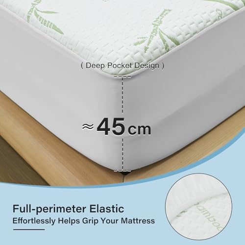 WARMTEX Waterproof Twin Mattress Protector with Bamboo Fabric