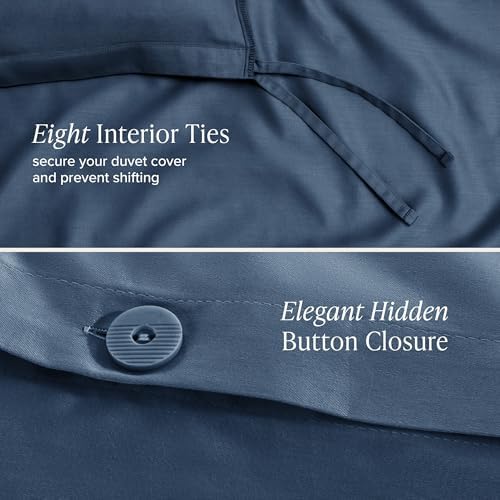 Bare Home Organic Cotton Sateen Duvet Cover Set - TwinTwin XL 400 Thread Count