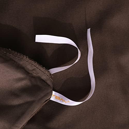 NTBAY Twin Duvet Cover Set with Pillow Shams Dark Brown