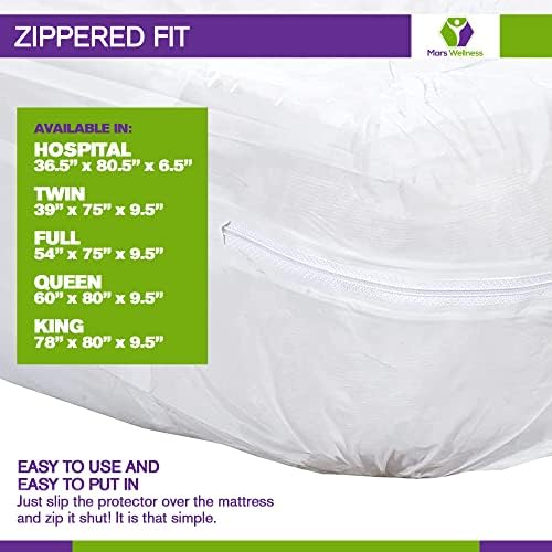 Mars Wellness Waterproof Vinyl Mattress Protector - Queen Size