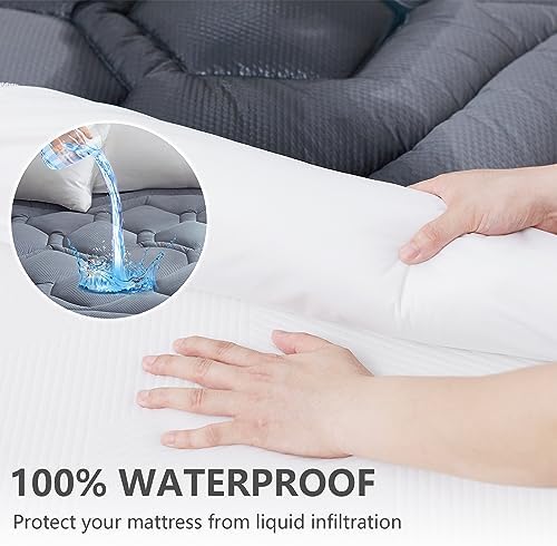 Elven Home Waterproof Mattress Pad for Double Bed