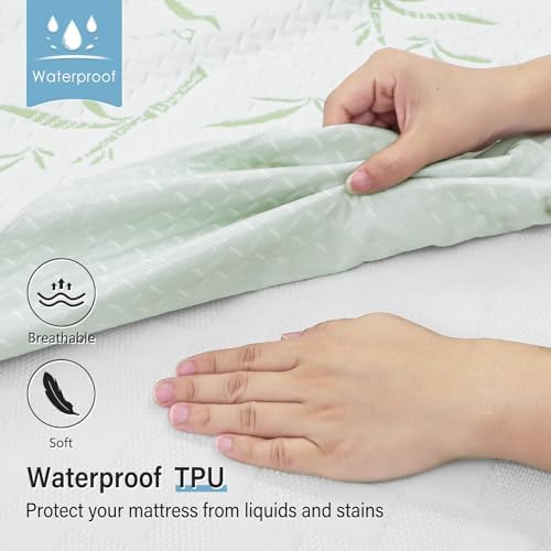 WARMTEX Waterproof Twin Mattress Protector with Bamboo Fabric
