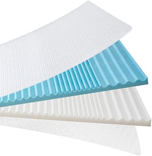 VORTEXTOVE Twin Mattress Topper 4 Inch Memory Foam with Bamboo Cover