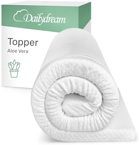 Dailydream Viscoelastic Mattress Topper with Aloe Vera Cover