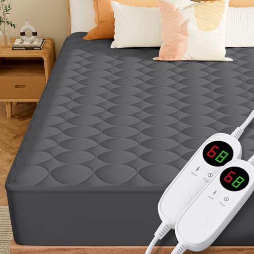 MASVIS Queen Heated Mattress Pad with Dual Control