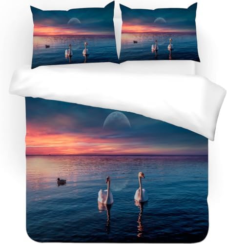 GIPNIAU Kids Duvet Cover Set California King 3 Piece