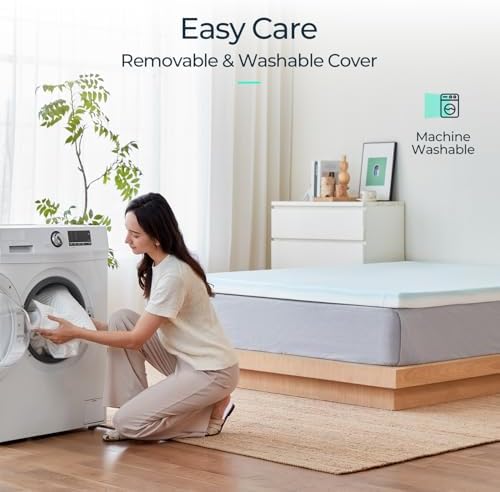 LINSY LIVING 3 Inch Firm Mattress Topper with Tencel Cover