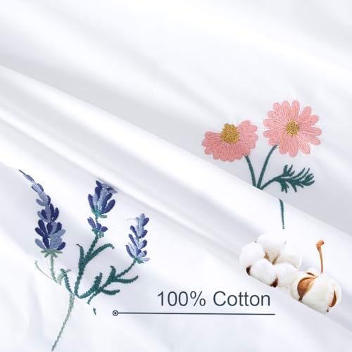 YINFUNG Floral Duvet Cover Set Queen Size 90x90