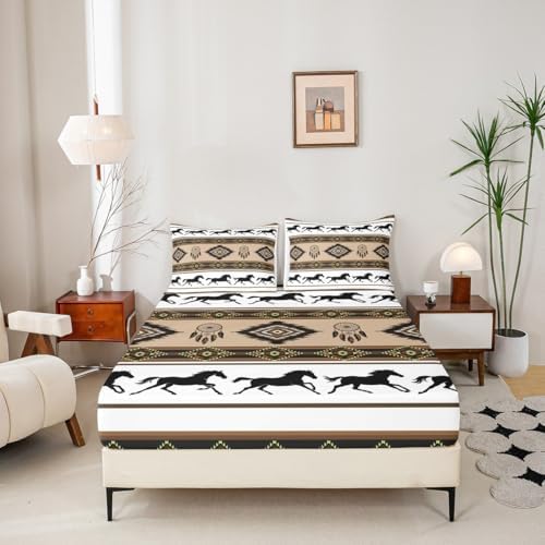 Castle Fairy Aztec Tribal Full Size Sheet Set with 2 Pillowcases