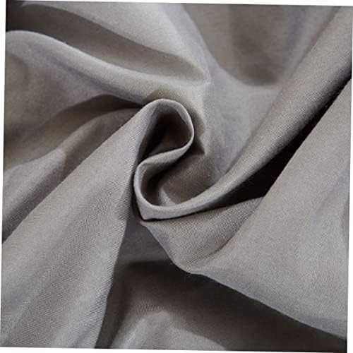 HONMEET Ruffled Bed Skirt Grey Solid Sheet Bedding with Elastic Band