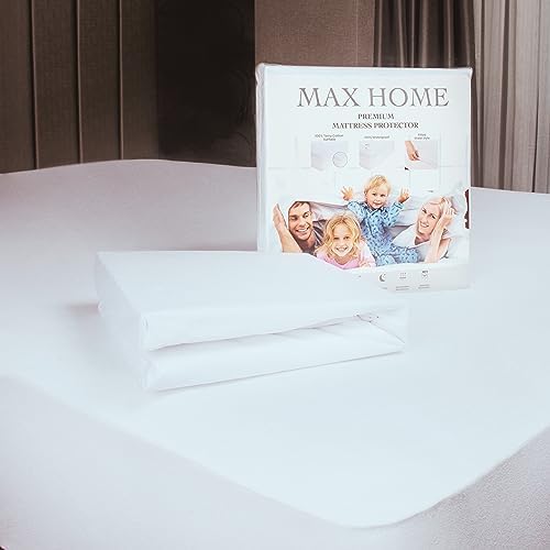 MAX HOME Premium Waterproof Mattress Protector Twin Size