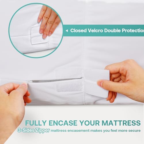 Winkaura Queen Mattress Encasement Waterproof Zippered 60x80
